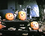8mm_04 033 6122 raking leaves, burning leaves, Alan with pumpkins jack o lanterns